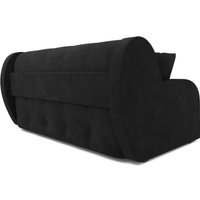 Диван Мебель-АРС Аккордеон Барон НПБ 140x200 (велюр черный HB-178/17)