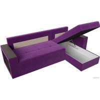 Угловой диван Лига диванов Дубай лайт правый 114171 (микровельвет фиолетовый)