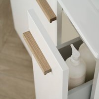  Lauter Комплект мебели для ванной Adri тумба, столешница, раковина (59 см, белый глянец)