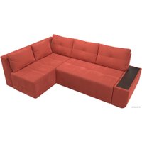 Угловой диван Mebelico Амадэус 109693 (левый, микровельвет, коралловый)