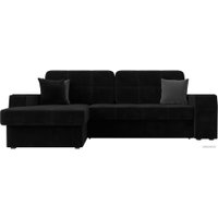 Угловой диван Лига диванов Брюссель левый 110654L (велюр черный)