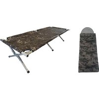 Раскладушка Медведь 200x75x45 (утепленная, со спальным мешком BalMAX Аляска Standart Series до -20°C урбан)