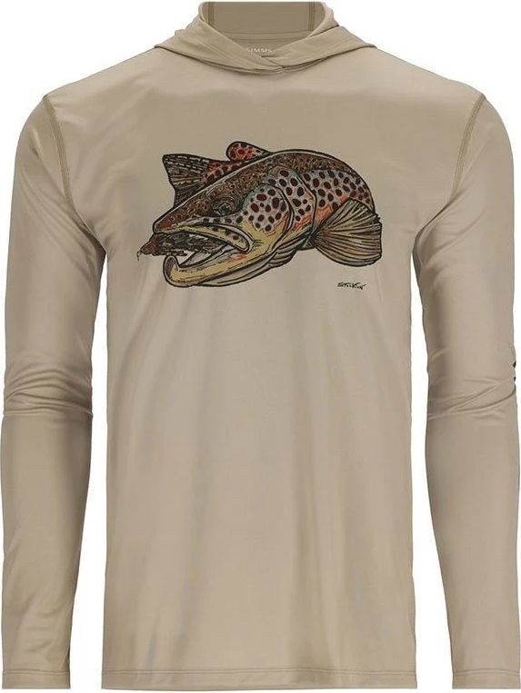

Футболка Simms Tech Hoody - Artist Series (XL, stone/brown trout)