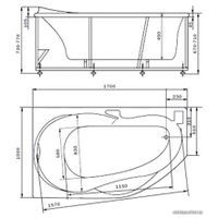 Ванна Aquatek Таурус 170x100L