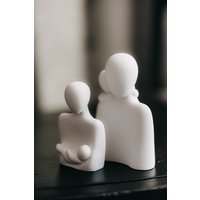 Статуэтка К.РАМА Двое с малышами (белый)