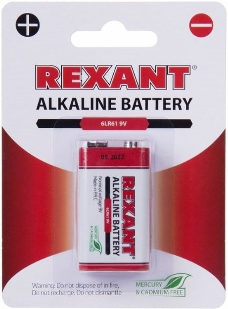 

Батарейка Rexant 6LR61 30-1061