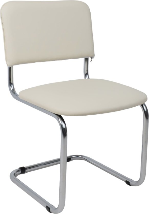 

Офисный стул AksHome Славия (кремовый кожзам/хром)