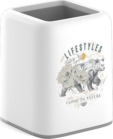 

Подставка настольная Erich Krause Forte Natural Life 55437 (белый/серый)