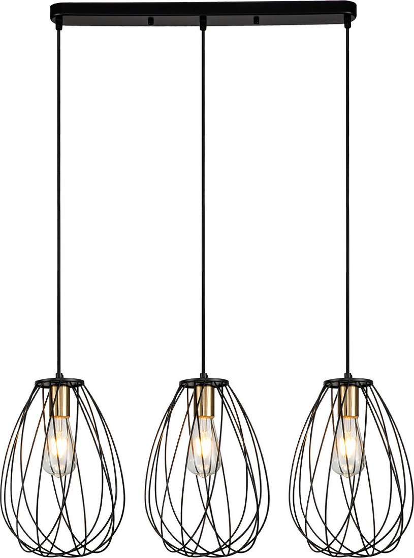 

Подвесная люстра Escada Barrie 10180/3S E27*60W Black/Brass