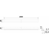 Ручка мебельная Boyard L-Line RP003BL.1/000/3000