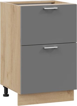 

Шкаф напольный Трия Габриэлла 1Н5Я2 с двумя ящиками (дуб крафт золотой/титан)