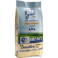 Сухой корм для кошек Pet's Brunch Sensitive с индейкой 2 кг