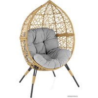 Кресло Halmar Oskar (натуральный/светло-серый)