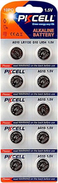 

Батарейка PKCELL Super Akaline Button Cell AG10/LR54 10 шт.