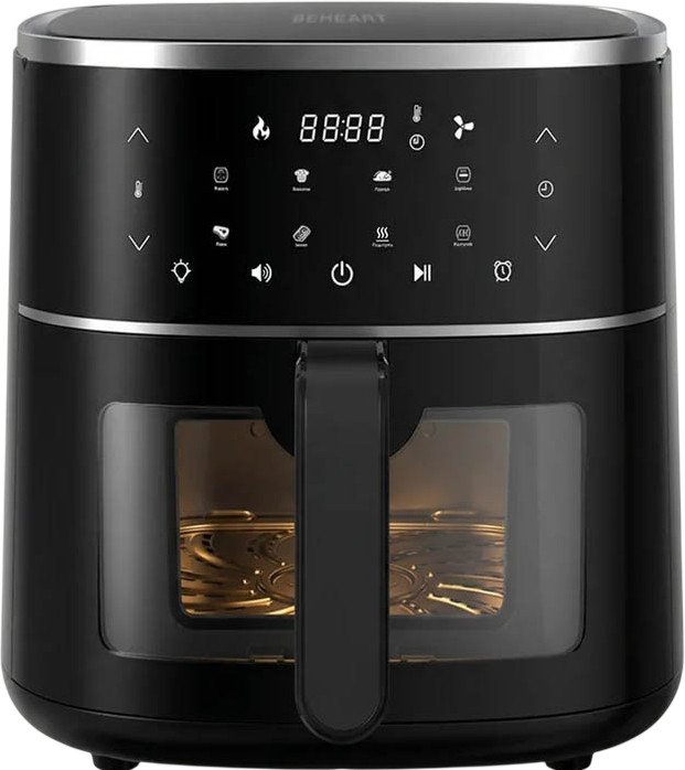 Аэрогриль (аэрофритюрница) Beheart Smart Air Fryer 6L AF-E6003-AS (с евровилкой, черный)