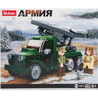 Конструктор Sluban Армия ВОВ. Боевая машина БМ-13 Катюша M38-B0975 (201эл)