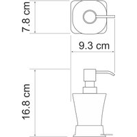 Дозатор для жидкого мыла Wasserkraft Amper K-5499Nickel