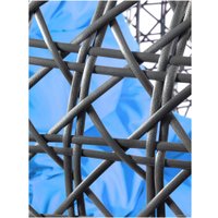 Подвесное кресло M-Group Для двоих Люкс 11510303 (серый ротанг/голубая подушка)