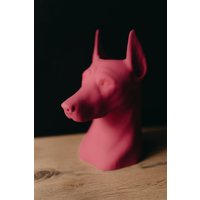 Кашпо К.РАМА Доберман (малиновый)