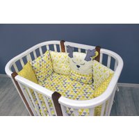 Кроватка-трансформер Incanto Nuvola Lux 5 в 1 (белый/бук)