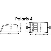 Кемпинговая палатка FHM Polaris 4 (синий/серый)