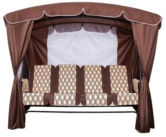 Садовые качели Arno-Werk Оазис Люкс Плюс 2016-КД-40/Л+ (шоколадный)