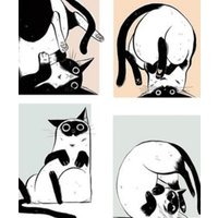 Картина по номерам ILikeGift Мемчики. Неуклюжая кошка HR0676 в Бресте