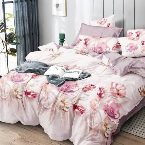 

1.5-спальный комплект постельного белья Реноме 1.5сп Оливковая коллекция. Простыня на резинке УУ 6586 (поплин)