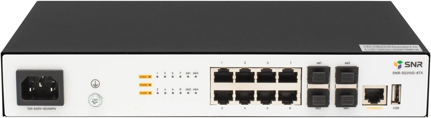 Управляемый коммутатор уровня 2+ SNR SNR-S5210G-8TX