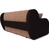 Диван Мебель-АРС Аккордеон Барон НПБ 180x200 (бежевый кордрой/экокожа коричневый)