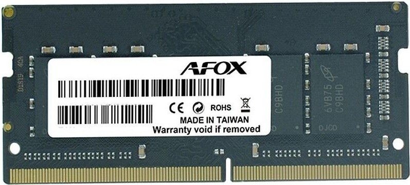 

Оперативная память AFOX 16GB DDR4 SODIMM PC4-25600 AFSD416PS1P