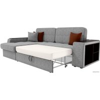 Угловой диван Лига диванов Брюссель 29393 (левый, рогожка, серый)