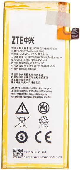 

Аккумулятор для телефона Копия ZTE Li3824T43P6hA54236-H