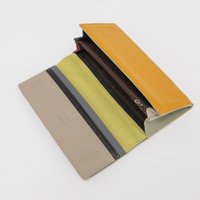 Кошелек Poshete 861-9821-YCF (желтый/кофе)