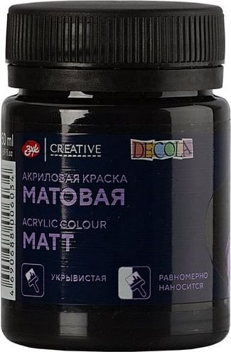 Акриловая краска Невская палитра Декола 14328810 (50 мл, 810 черная)