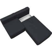 Угловой диван Лига диванов Лига-060 НПБ угол универсальный 129502 (замша Joly 16 темно-серый)