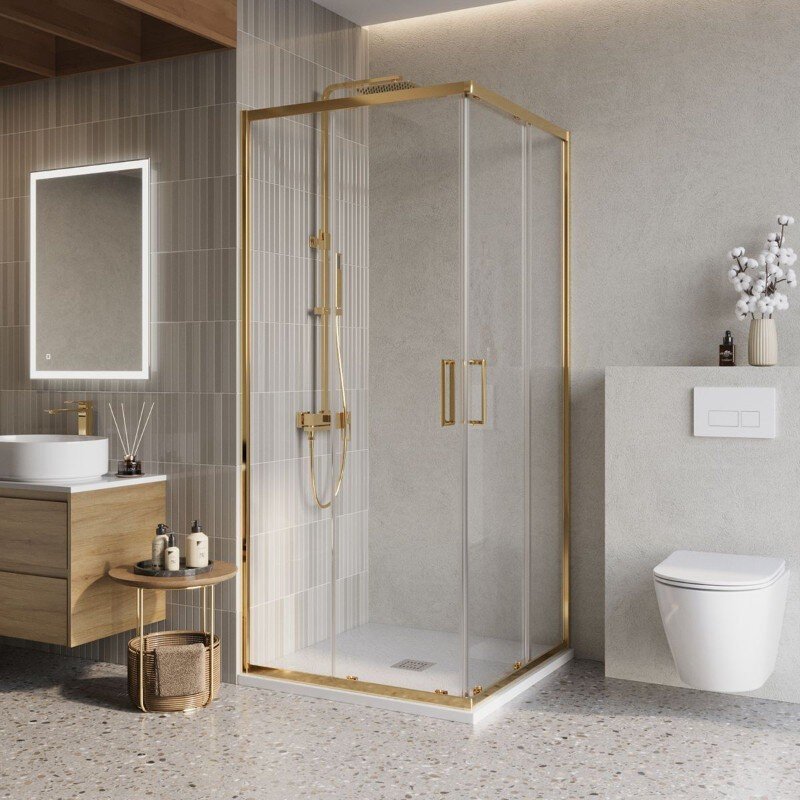 

Душевой уголок BelBagno Luce-A-2-80-C-ORO