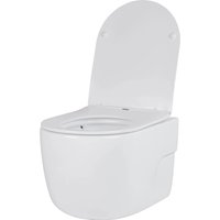 Унитаз подвесной Roxen Porto в комплекте с инсталляцией StounFix Dual Fresh 6 в 1 576390 (кнопка: белый глянец)