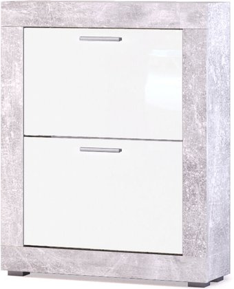 Тумба для обуви НК-Мебель Кент О-2 73020153 (atelier/белый глянец)