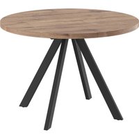 Кухонный стол Мамадома Rondo M-100 раздвижной 100-135 (дуб веллингтон/черный)