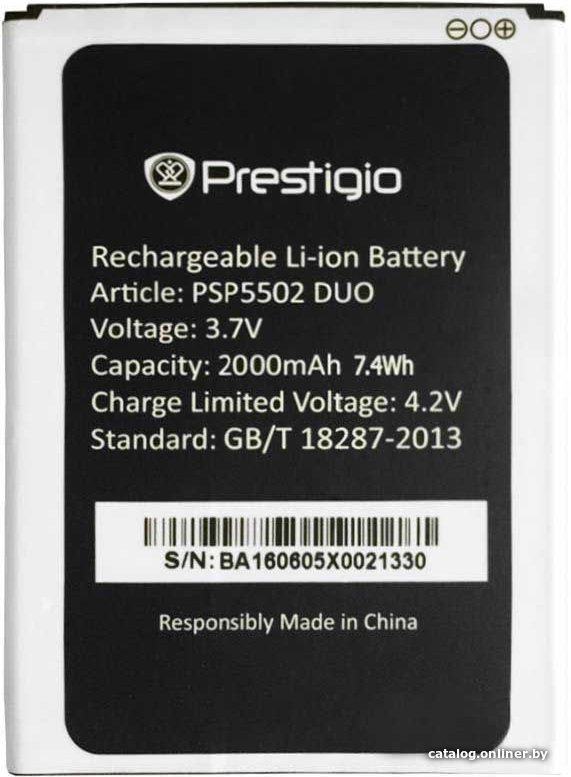 Аккумулятор для телефона Prestigio PSP5502 DUO