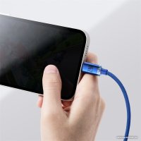 Кабель Baseus Crystal Shine USB Type-A - Lightning (1.2 м, синий)