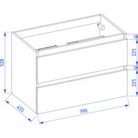 Lauter Тумба с умывальником Mia 80 + Optima 80.5 (графит)