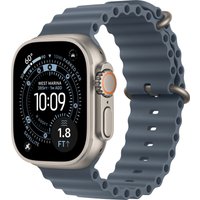 Умные часы Apple Watch Ultra 3 LTE 49 мм (титановый корпус, природный/синий, ремешок из эластомера)