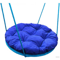 Подвесные качели M-Group Гнездо в оплетке 0.8м 17059910 (синяя подушка)