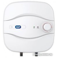 Накопительный электрический водонагреватель над мойкой A&P 310-15A в Бресте