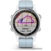 Умные часы Garmin Fenix 5S Plus (белый/голубой)