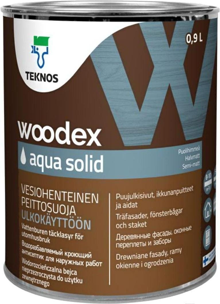 

Антисептик Teknos Woodex Aqua Solid B3 0.9 л
