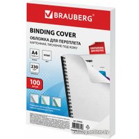 Картонная обложка для переплета BRAUBERG A4 230 г/м2 100 шт 530838 (белый)