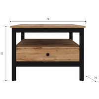 Журнальный столик Black Red White Loft LAW (дуб вотан/черный)